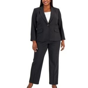 Le Suit Plus Size Seamed Blazer ONLY - Black 14W